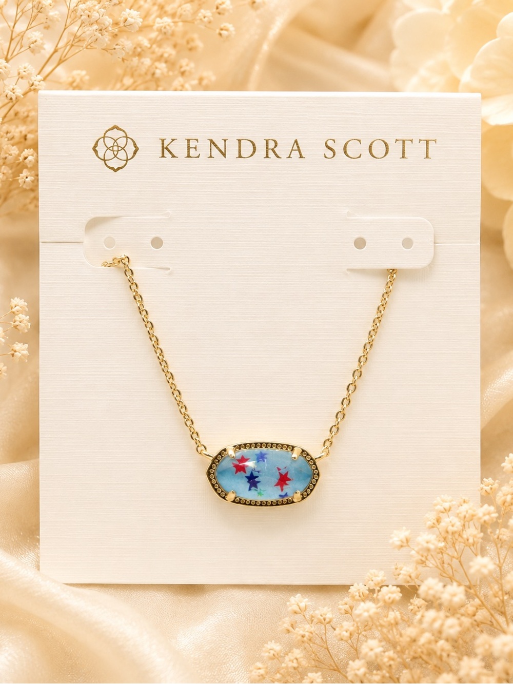 Kendra Scott Gold and Blue Necklace